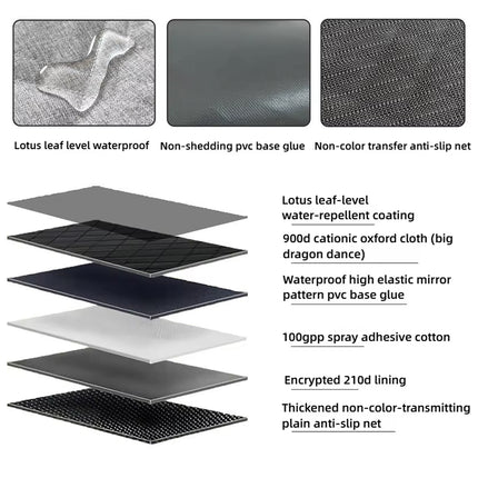 Detachable Waterproof Car Rear Pet Mat Non Slip Washable Seat Cover Dogs Cats