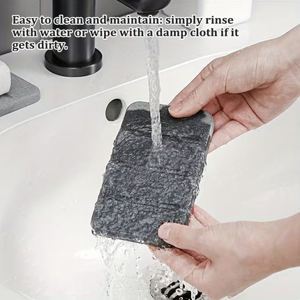 Water Absorbing Diatomite Soap Dish Tray Bathroom Sink Countertop Soap Holder