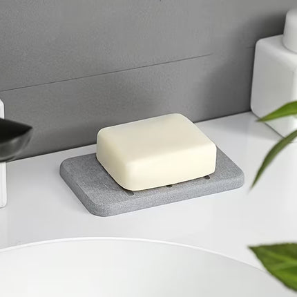Water Absorbing Diatomite Soap Dish Tray Bathroom Sink Countertop Soap Holder
