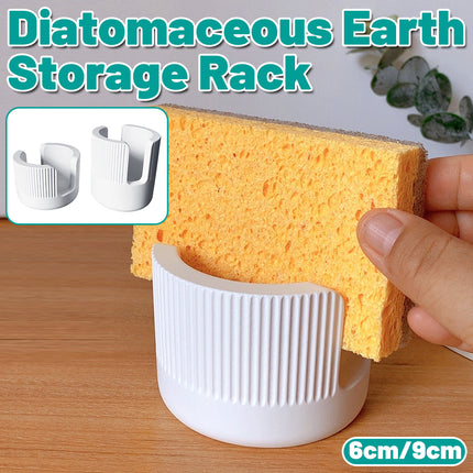 Kitchen Diatomite Water Absorbent Sponge Storage Rack For Countertop Drain Rack