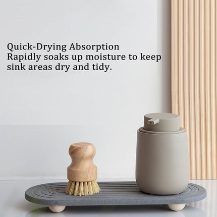 Nordic Diatomaceous Earth Tray Bathroom Sink Drying Mat 30x10cm