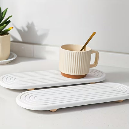 Nordic Diatomaceous Earth Tray Bathroom Sink Drying Mat 30x10cm