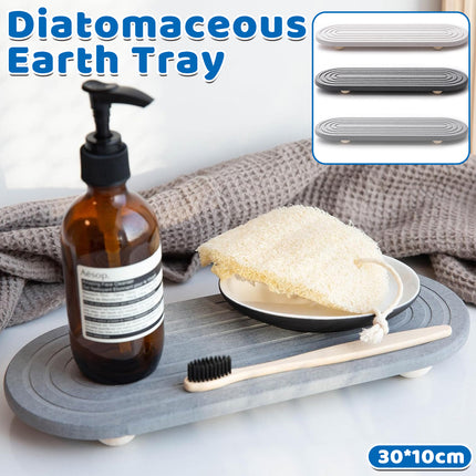 Nordic Diatomaceous Earth Tray Bathroom Sink Drying Mat 30x10cm