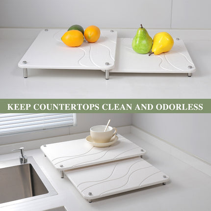 2PCS Diatomaceous Earth Dish Drying Mat Kitchen Countertop