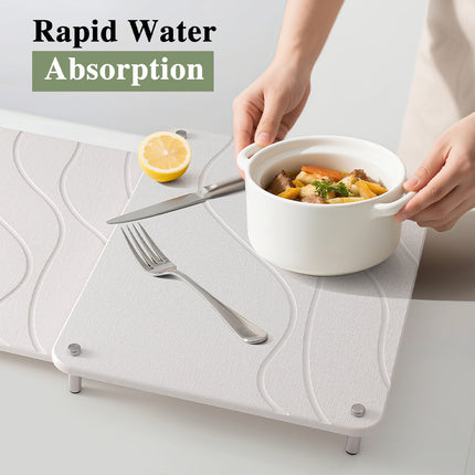 2PCS Diatomaceous Earth Dish Drying Mat Kitchen Countertop