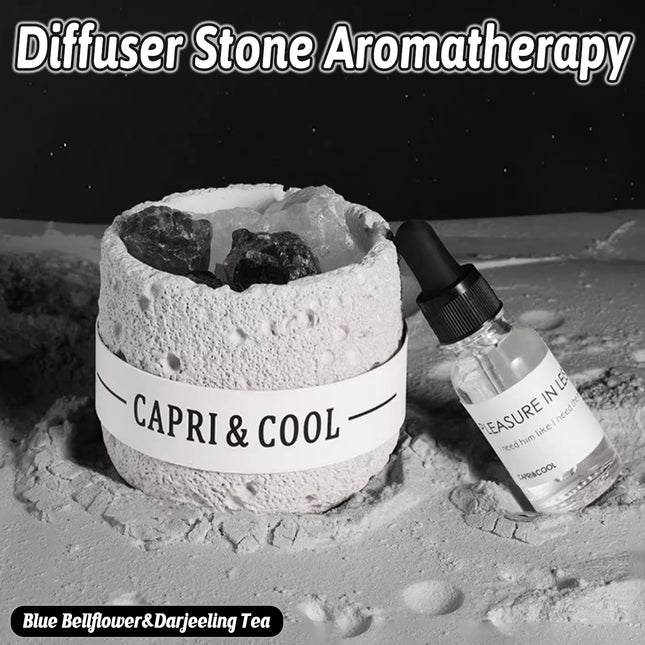 Crystal Stone Oil Diffuser Passive Aromatherapy Set White Natural Bedroom Decor