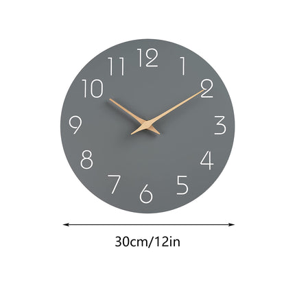 Digital Wall Clock Luxury Simple Living Room Decor Silent Quartz Hanging Watch
