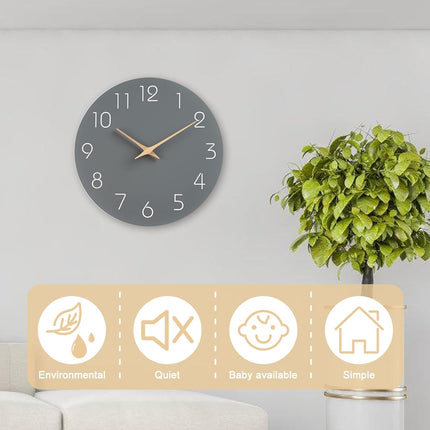 Digital Wall Clock Luxury Simple Living Room Decor Silent Quartz Hanging Watch