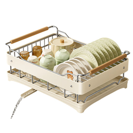 Multifunctional Dish Drying Drainer Stainless Steel for Kitchen Sink Counter Use