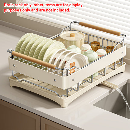 Multifunctional Dish Drying Drainer Stainless Steel for Kitchen Sink Counter Use