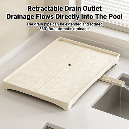 Multifunctional Dish Drying Drainer Stainless Steel for Kitchen Sink Counter Use