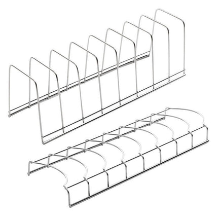 2pcs Stainless Steel Drainer Dish Rack Kitchen Dish Organizer Sink Storage Rack