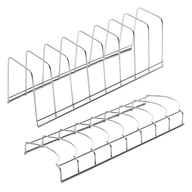 2pcs Stainless Steel Drainer Dish Rack Kitchen Dish Organizer Sink Storage Rack