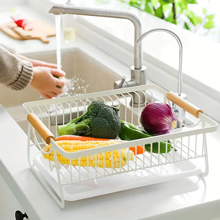 Dish Drying Rack Kitchen Sink Organizer Rust-Proof for Plates Bowls Utensils