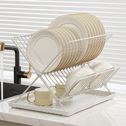 Kitchen Storage Rack Bowl Rack Household Draining Rack Multi-Functional Organizer