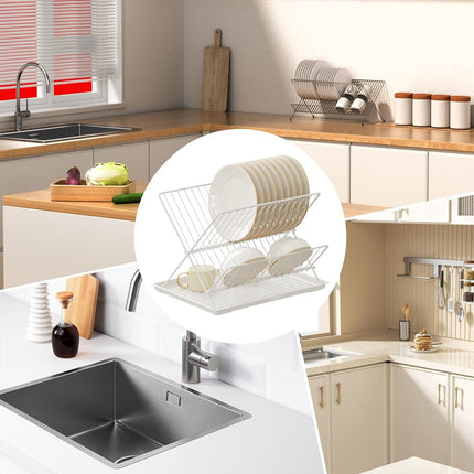Kitchen Storage Rack Bowl Rack Household Draining Rack Multi-Functional Organizer