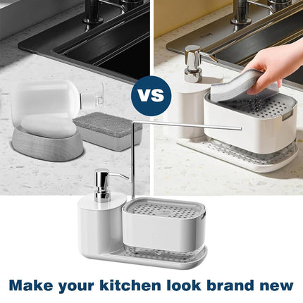 Hand Soap Liquid Press Dispenser Leak Proof For Kitchen Bathroom Easy Refill