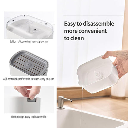 Hand Soap Liquid Press Dispenser Leak Proof For Kitchen Bathroom Easy Refill