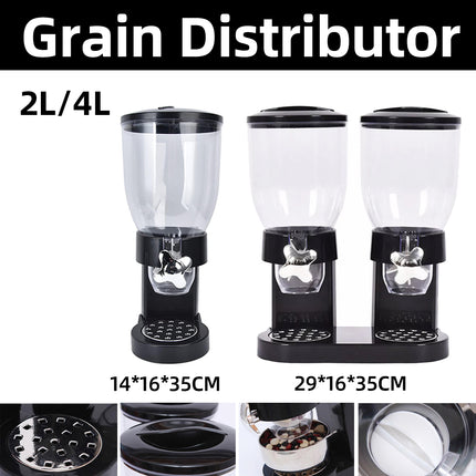 2L / 4L Grain Storage Distributor Clear for Rice Cereal Nuts Pasta Desktop Use