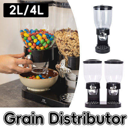 2L / 4L Grain Storage Distributor Clear for Rice Cereal Nuts Pasta Desktop Use