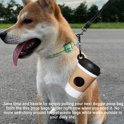 Pet Waste Bag Dispenser Portable Dog Poop Bag Holder Outdoor Cleaning Accessory