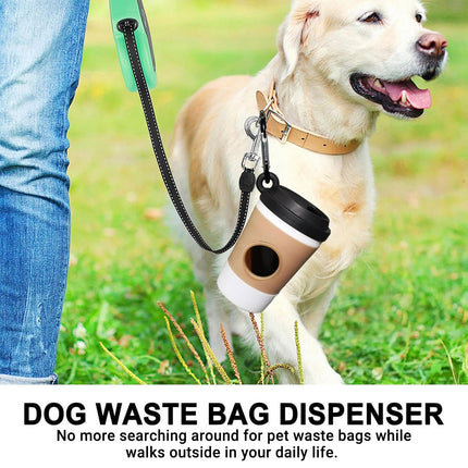 Pet Waste Bag Dispenser Portable Dog Poop Bag Holder Outdoor Cleaning Accessory