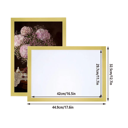Magnetic Display Frame 6PCS A4 Wall Mount Magnet Frame Reusable Sign Holder Set