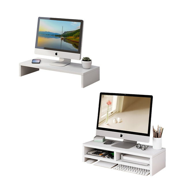 2 Sizes Home Office Computer Monitor Riser Stand Office Desk Storage Shelf