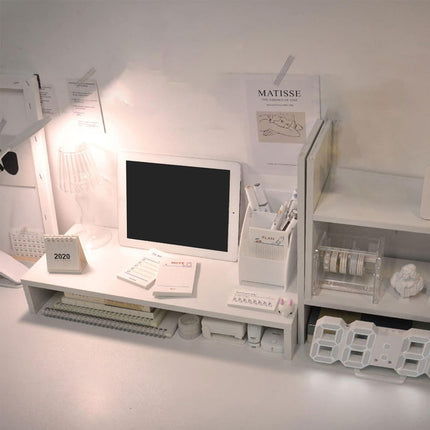 2 Sizes Home Office Computer Monitor Riser Stand Office Desk Storage Shelf