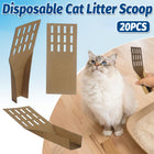 20pcs Disposable Cat Litter Scoop Biodegradable Excrement Shovel One Time Tool