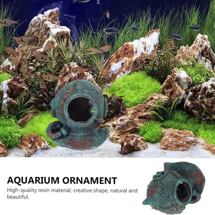 Diving Helmet Decoration Aquarium Ornament Fish Tank Landscape House Decor