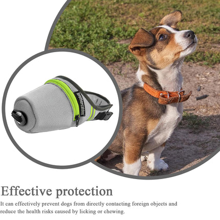 Adjustable Breathable Dog Muzzle with Reflective Strip Zipper Design S/M/L
