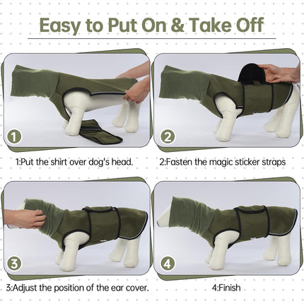 Calming Dog Vest for Stress Relief Travel Thunder Wrap Jacket for Medium Large Dogs