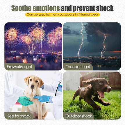 Calming Dog Vest for Stress Relief Travel Thunder Wrap Jacket for Medium Large Dogs