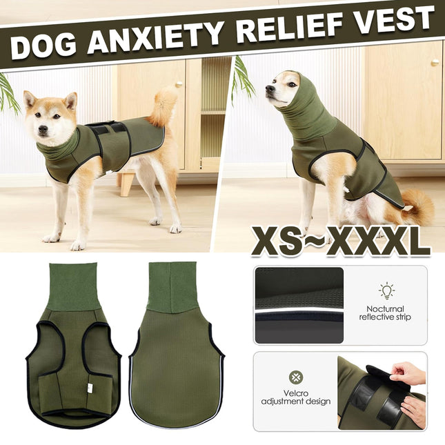 Calming Dog Vest for Stress Relief Travel Thunder Wrap Jacket for Medium Large Dogs
