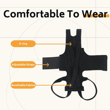 Dog Back Brace for IVDD Small Medium Large Dog Back Support Vest Harness Durable