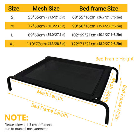 Heavy Duty Pet Raised Bed Elevated Trampoline Hammock Cat Dog Raised Deluxe