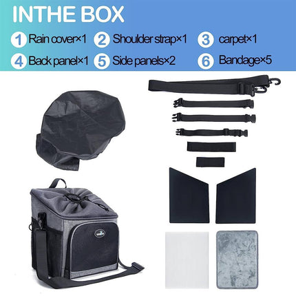 Bike Pet Basket Carrier Bicycle Dog Cat Bag Breathable Mesh Backpack 5 Way Carry