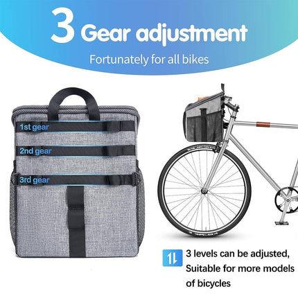 Bike Pet Basket Carrier Bicycle Dog Cat Bag Breathable Mesh Backpack 5 Way Carry