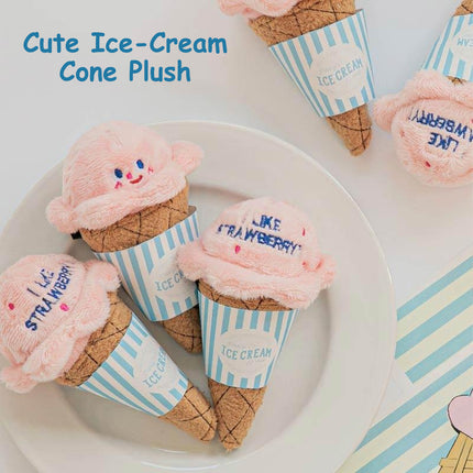 Dog Cat Sniffing Sound Ice Cream Toy Treat Hiding Slow Feeding Foraging Pet Toy