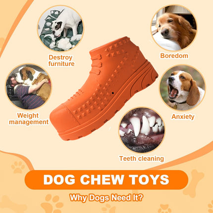 Realistic Boot Dogs Chew Toy Teeth Clean Interactive Puppy Improve Bad Habits