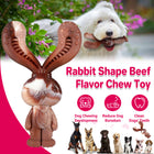 Dog Chew Toy Rabbit Shape Beef Flavour Durable Pet Teeth Cleaning Toy for Puppy