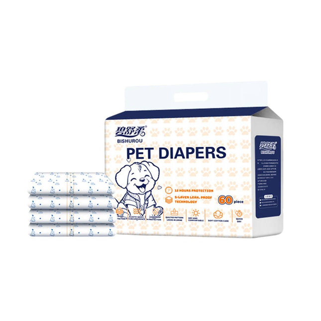 Disposable Male Dog Diapers Belly Band Wrap Leak Proof 60 Pack S M L