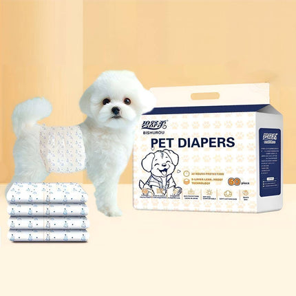Disposable Male Dog Diapers Belly Band Wrap Leak Proof 60 Pack S M L