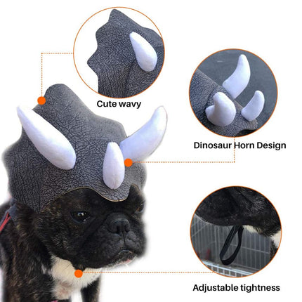 Pet Dinosaur Hat Costume Cute Animal Costume Headwear Durable Soft Comfortable