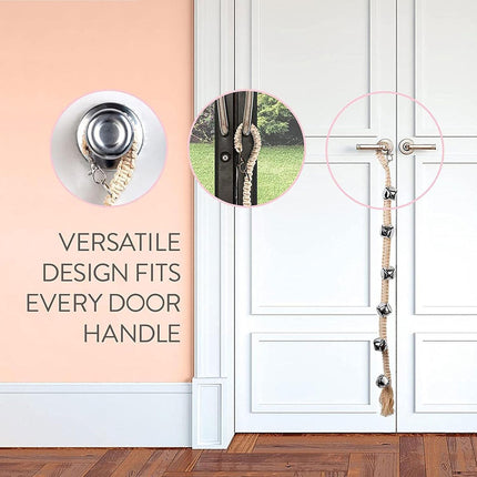 Dog Doorbell Trainer Set Pet Bell Rope Hanger 2PCS Indoor Training Supplies