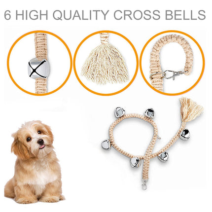Dog Doorbell Trainer Set Pet Bell Rope Hanger 2PCS Indoor Training Supplies