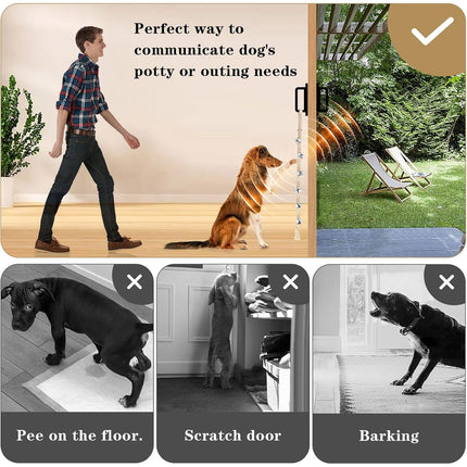 Dog Doorbell Trainer Set Pet Bell Rope Hanger 2PCS Indoor Training Supplies