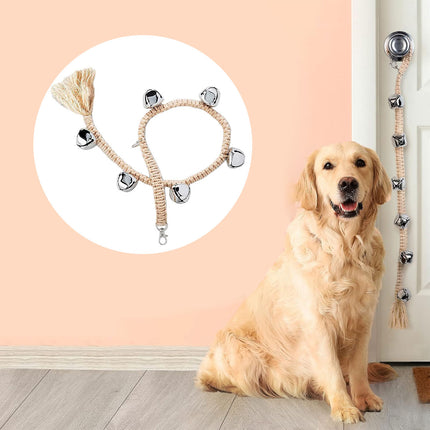 Dog Doorbell Trainer Set Pet Bell Rope Hanger 2PCS Indoor Training Supplies