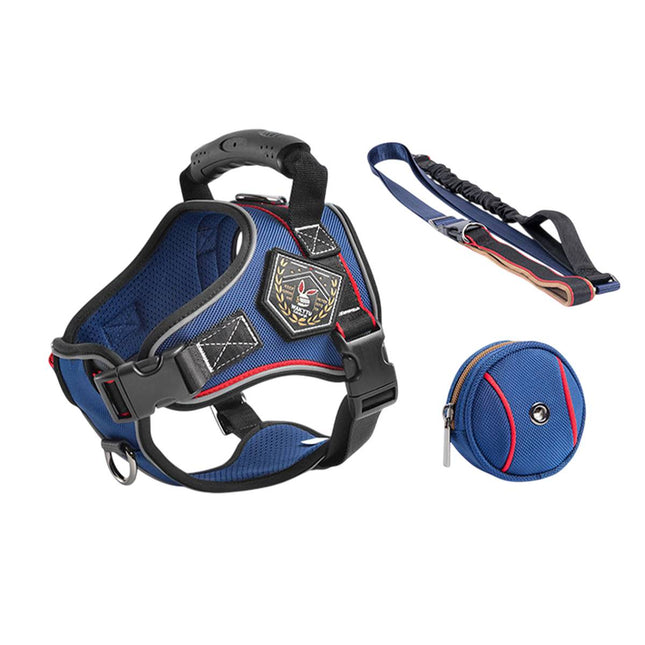 No-Pull Dog Harness and Bungee Leash Set - Padded Vest for Medium Large Dogs